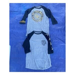 Vans 3/4 Sleeve T-Shirt Mens Small Bundle Lot of 2 Baseball Tee Cotton Worn RARE